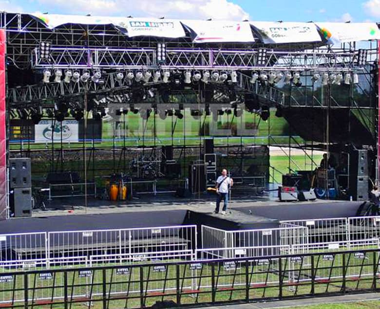 medidas de escenario modular desde 6.60m hasta 19.80m